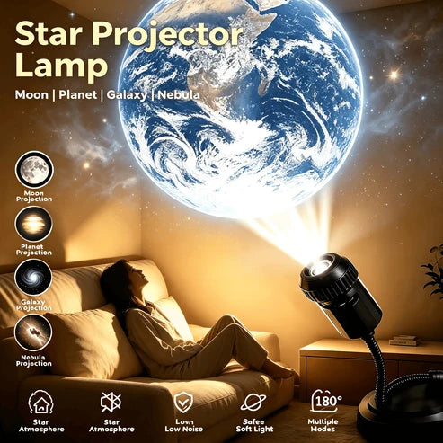 Ceiling Moon Earth Projection - 6 Lens USB